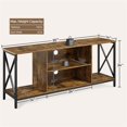 thumbnail image 6 of Topeakmart 55in TV Stand TV Console Table Cabinet with Storage for TV up to 65 inch , Rustic Brown, 6 of 7