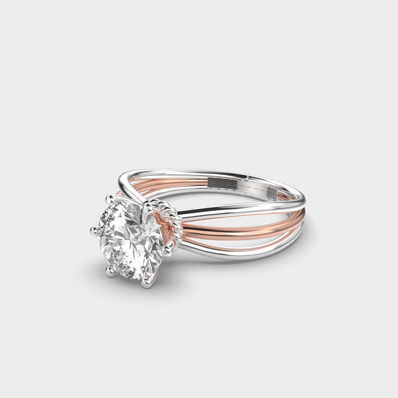 1 Carat Luxurious IGI Certified Lab Grown Diamond Anniversary Ring Solid 18K White Gold | Round Cut Solitaire Diamond Rings for Women | Size 10 Diamond-Capitals