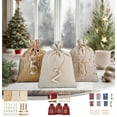 thumbnail image 7 of B Christmas Countdown Calendar Hanging Bag Set, 24 Linen Gift Bags With Tags & Clips, Advent Calendar For Candy & Gifts, 7 of 7