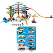Hot Wheels Ultimate Garage Fanman & Hot Wheels Cars, 9-Pack Bundle