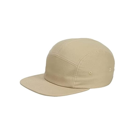 Eryueer 5 Panels Baseball Cap Classic Flat Bill Hat Cotton Short Flat Brim Caps