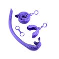 thumbnail image 2 of Sonducket Tubo de esnórquel plegable de silicona para hombres y mujeres, manguera de respiración húmeda enrollable portátil para natación y buceo, Deportes acuáticos Violeta Sonducket OD026674-04, 2 of 6