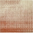 thumbnail image 1 of Unique Loom Del Mar Collection Contemporary Transitional Square Rug, 8', Red/Ivory, 1 of 2
