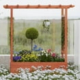 thumbnail image 5 of Riedhoff Wooden Raised Garden Bed with Trellis, Hanging Roof & Side Trellis, 79 x 17 x 45", 5 of 7