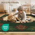 thumbnail image 4 of ODIKA 2'x3' Washable Throw Rug Fishing Fish Bass Hunting Border Stars Stripes Lure Motif Vintage Flowing for Hallway, Study Room, Non-Slip Low Profile, Flatwoven, 4 of 7