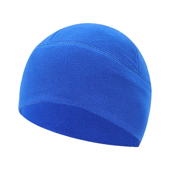 LEKODE Thermal Fleece Helmet Liner Skull Cap, Warm Stretch Wind‑proof Sports Beanie Hat, Soft Thin Under‑helmet Head Cover For Men Women, For Cycling Skiing Running Cold Weather Wear Blue A