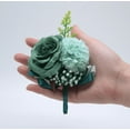 thumbnail image 6 of Rikyo 3" Artificial Silk Blackish Green Rose and Carnation Wedding Bouquet (2 Count), 6 of 6