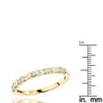 thumbnail image 3 of Luxurman Ring 14K Emerald & Round Natural Diamond Women Wedding Band (Yellow Gold Size 4.5), 3 of 3