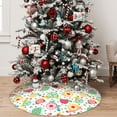 thumbnail image 4 of KLL 36" Christmas Tree Skirt Turtle Flower Xmas Tree Skirts Mat for New Year Xmas Holiday Party Indoor Outdoor Home Decoration, 4 of 5