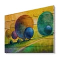 thumbnail image 2 of Designart 'Ornamental Colourful Trees III' Modern Print on Natural Pine Wood, 2 of 5
