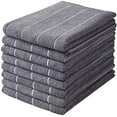 thumbnail image 3 of Microfiber Kitchen Towels - Super Absorbent, Soft and Thick Dish Towels, 8 Pack (Stripe Designed Grey Colors), 26 x 18 Inch (Grey), 3 of 5