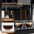 thumbnail image 3 of COZONY 20-Bar Espresso Machine, Coffee Maker with Grinder, PID, LCD, Milk Frother, Single/Double Brew, 3 of 9