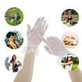 thumbnail image 4 of Unique Bargains 1 Pair Sunblock Mittens Bow Mesh Sun Block Driving Gloves for Women White, 4 of 5