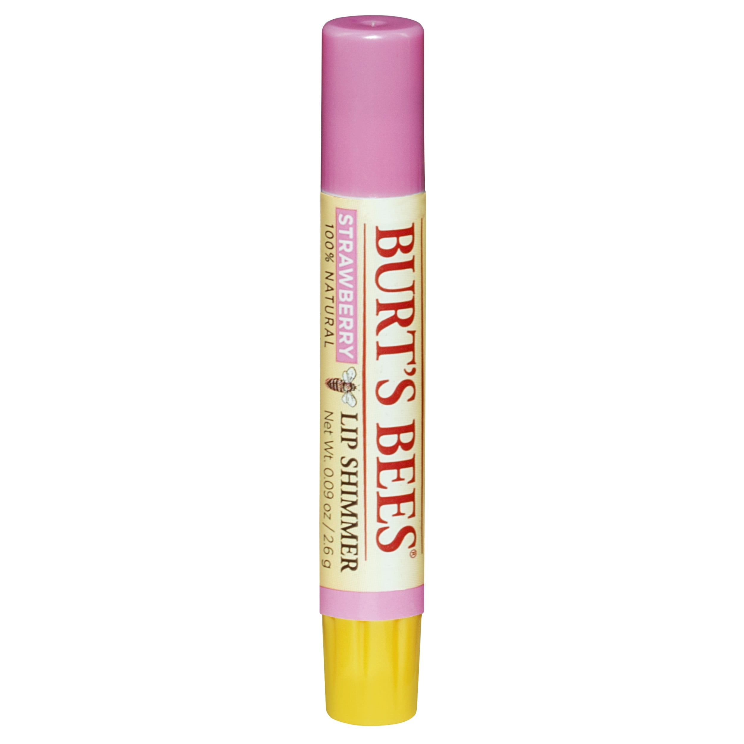 Burt's Bees 100% Natural Moisturizing Lip Shimmer, Strawberry, 1 Count