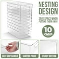 thumbnail image 5 of Sorbus Medium Clear Plastic Storage Bins for Shelves, Clothes, with Handle - Clear Storage Bins, Drawer, Shelf, Closet, Pantry, Fridge, Freezer Organizer Bins, Closet Organizers and Storage (10 pack), 5 of 7
