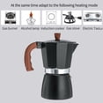 thumbnail image 2 of European Classic Aluminum Coffee Pot Espresso Coffee Maker Percolator Home Stove Top Pot 6 Cup 300ml, 2 of 8