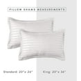 thumbnail image 3 of Ensemble de Couette Rayée de Luxe 8 Pcs - Ensemble de Literie Doux et Confortable avec Poches de Rangement Double Face - Couette Rayée Blanche Soyeuse, Format Double/Grand, 3 of 7