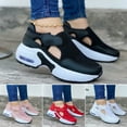 thumbnail image 2 of Chaussures de Mode pour Femmes Semelle Coussin d'Air Volant Tissées à Scratch Dessus en Maille Ajourée, 2 of 6