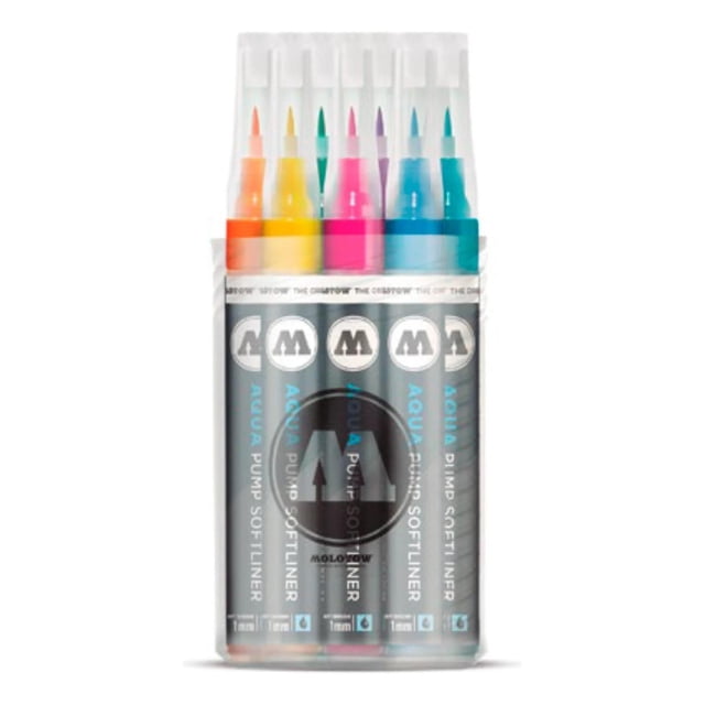 Marcadores Acuarelables Molotow Aqua Pump Softliner 1mm Multicolor
