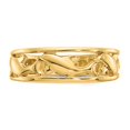 thumbnail image 5 of 14K Yellow Gold Ring Band Themed Triple Dolphin , Size 9, 5 of 5