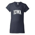thumbnail image 2 of Wild Bobby State of Iowa College Style Women Standard V-Neck Tee, 2 of 6