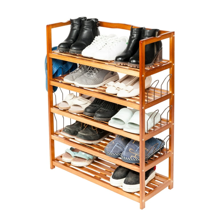 Tingting1992 Shoe Organizer Shoe Rack, 3/4/5-Tier Shoe Storage Organizer  with Wood Top, Sturdy Metal Shoe… in 2023