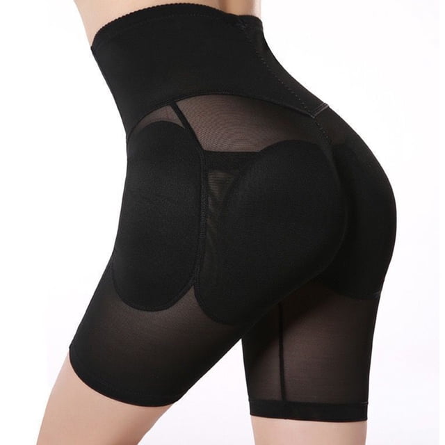 Seitruly Fajas acolchadas para realce de glúteos, bragas de buena elasticidad, potenciador de cadera, ropa interior portátil transpirable reutilizable, Moldeadores de muslos Negro/XL Seitruly CE014386-07