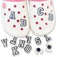 thumbnail image 1 of PVC Letters Numbers Shoe Charms Double A-Z Letters and 0-9# Numbers Clog Charms for Hole Shoes Wristbands Bracelets, 1 of 7
