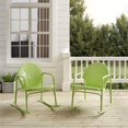 thumbnail image 2 of Crosley Furniture Griffith 2-piece Metal Outdoor Rocking Chair Set - Lime Green, 2 of 11