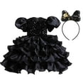 thumbnail image 1 of CNKOO Robes de Princesse pour Filles Robes de Vacances Robe pour Enfants Robe Sans Manches pour Filles Robe en Sequins Robe Tuftée Cadeau pour Halloween Noël, 1 of 5