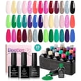 thumbnail image 1 of Set de esmaltes de uñas Beetles Glitter Gel, 23 unidades, con capa superior y base, 1 of 6