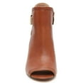 thumbnail image 5 of YDN Women Fashion Chunky High Heels Ankle Bootie Peep Open Toe Chic Cutout Buckled Boots Pumps Side Zipper Shoes Size 11 Brown, 5 of 6
