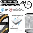 thumbnail image 4 of Black and Gold Marble Pattern Insulated Lunch Bag with Shoulder Strap and Bottle Holder,Bento School Lunch Bag Box,11x9.5x3.5 Inches, 4 of 5