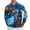 #011-Blue, variant on Men's Halloween Skeleton Gamer T-Shirt - Funny Video Gaming Graphic Design for Gamers Spooky Cool Style, Casual Daily Wear Gaming Tee
