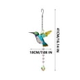 thumbnail image 3 of Hummingbird Crystal Suncatcher, Hanging Bird Window Decoration, Crystal Light Catcher Ornament, Garden Patio Window Hanging Decor, Reflective Crystal Pendant Home Garden Decor, 3 of 7