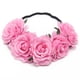 thumbnail image 1 of Guirnalda de simulación de flores rosas para el cabello, fiesta de carnaval de Navidad, fiesta de novia europea y americana, 1 of 6