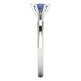 thumbnail image 3 of Solitaire Engagement Ring for Women - 0.5ct Simulated Tanzanite in 18K White Gold Promise Ring, 3 of 6