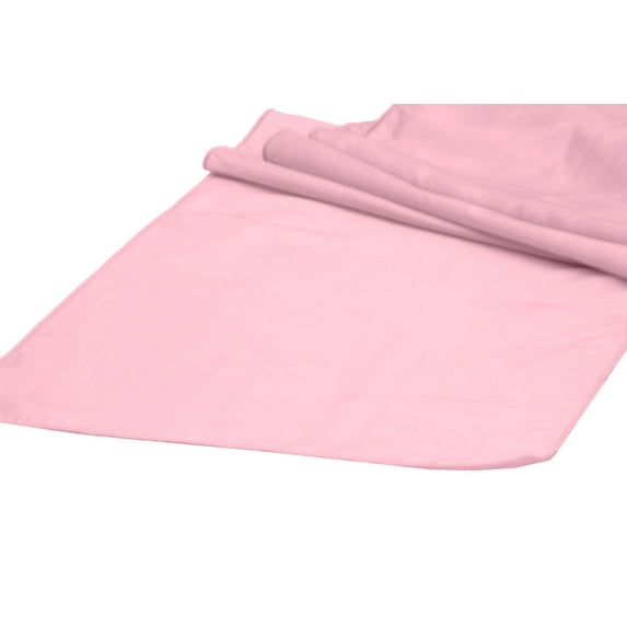 Taffeta Table Runner Approximately 13" width x 108" length - Pink, 1 Piece