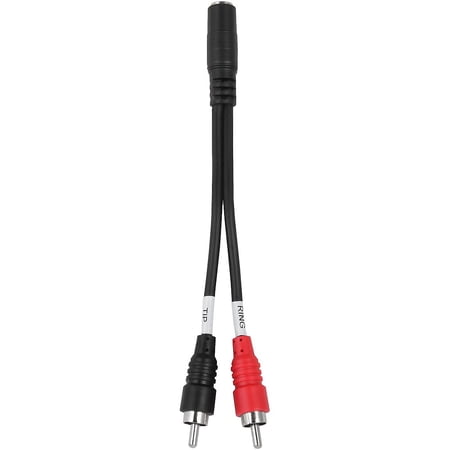 Livewire Essential Y-Adapter 6 3.5 mm TRS Female to RCA Black 6 in.