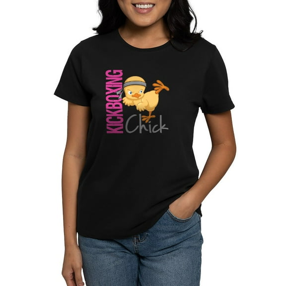CafePress - Kickboxing Chick 2 T Shirt - Women's Traditional Fit Dark T-Shirt