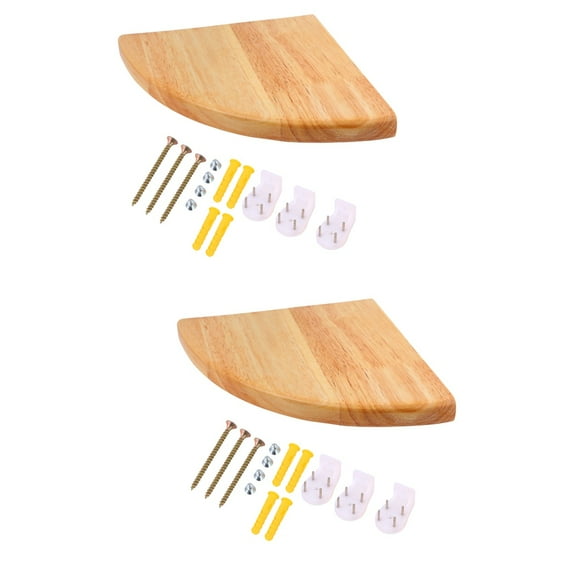 unbranded 2 Sets  of Floating Corner Shelf Multi-functional Floating Wall Shelf Plant Holder Shelf