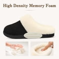 thumbnail image 5 of Crestar Women's Fuzzy Memory Foam Slippers, Faux Fur Lined Warm Comfy House Shoes Indoor Outdoor, Black, 5 of 7