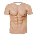thumbnail image 2 of T-shirt Musclet Imprimé Numérique Graphique 3D Homme Noël Halloween abs Poitrine Cheveux m, 2 of 6