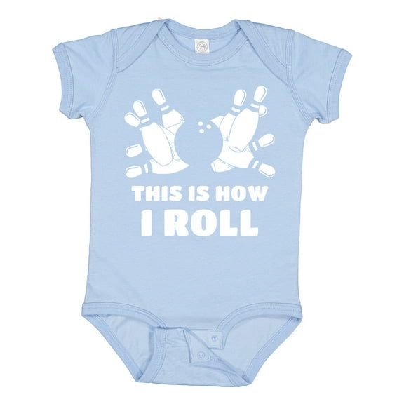 Inktastic How I Roll Bowling Boys or Girls Baby Bodysuit