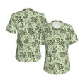 thumbnail image 3 of Yiaed Green Snake Print Women's T Shirt V-Neck Short Sleeve Shirt Casual Breathable Tee Summer Tops-Small, 3 of 5