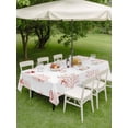 thumbnail image 4 of Outdoor Tablecloth with Umbrella Hole for Patio/Picnic/Party/Camping, Ocean Red Coral Waterproof Table Cloth Rectangle Table Cover Washable, Summer Coastal Starfish Conch Nautical (52"x 70"), 4 of 8