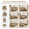 thumbnail image 3 of 3-Seat Modular Sectional U-Shaped Couch With Ottoman,Premium Chenille Fabric Soft Throw Pillows,High-Density Foam Ergonomic Design Easy Install,Camel, 3 of 13