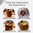 thumbnail image 3 of DOTUHAO Wooden Whisky glass | Wooden glass set | with ice hockey X2- Ice clamps X1| Handmade wooden Men's gift (set of 2), 3 of 8