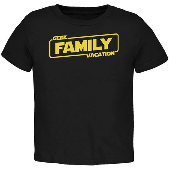 Geek Family Vacation Toddler T Shirt Black 2T