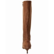 Stuart Weitzman Mara 50 Zip Suede Knee-High Boot, 6, Brown